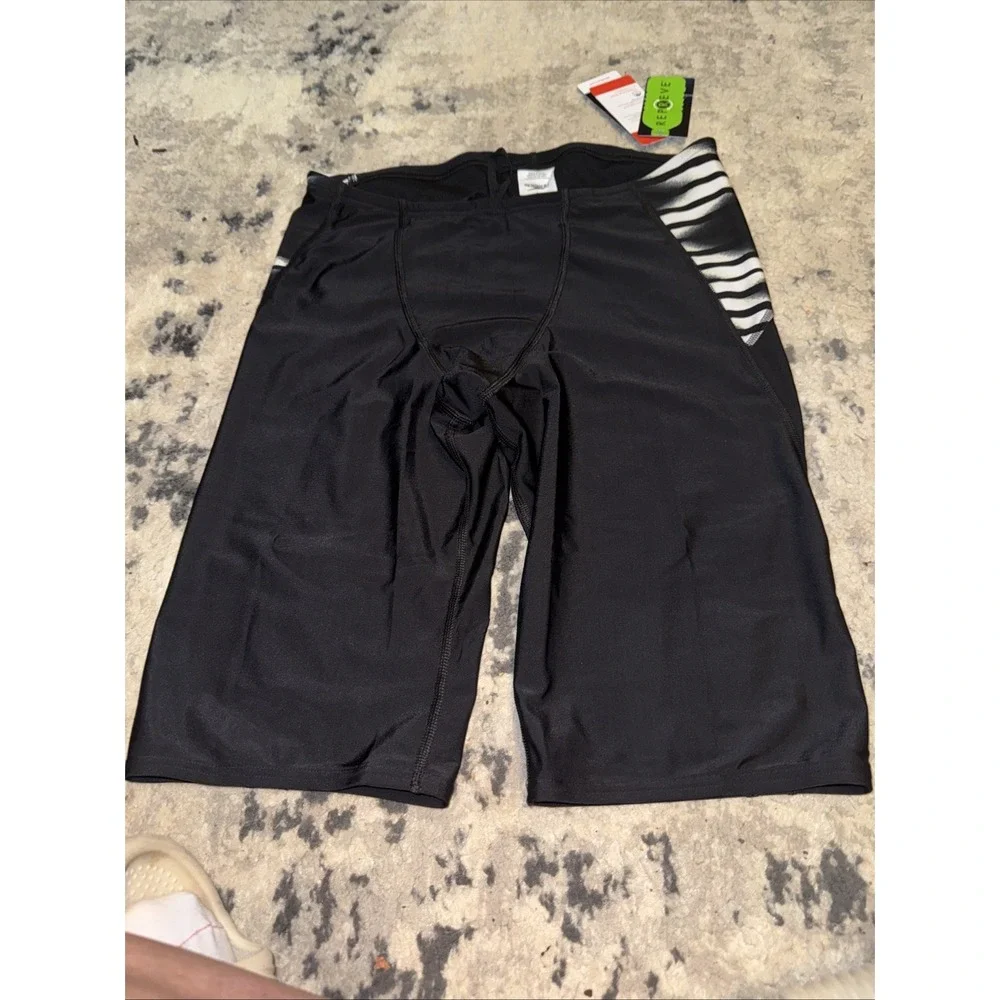 Speedo Black Anthracite Pro LT Jammer Swim Competition Shorts Mens Size 36 New